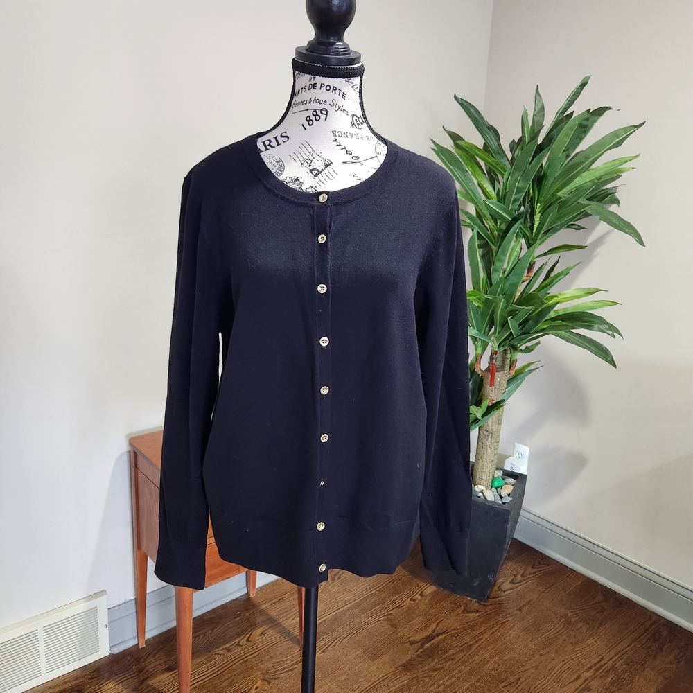 Charter Club Black Cardigan Sweater